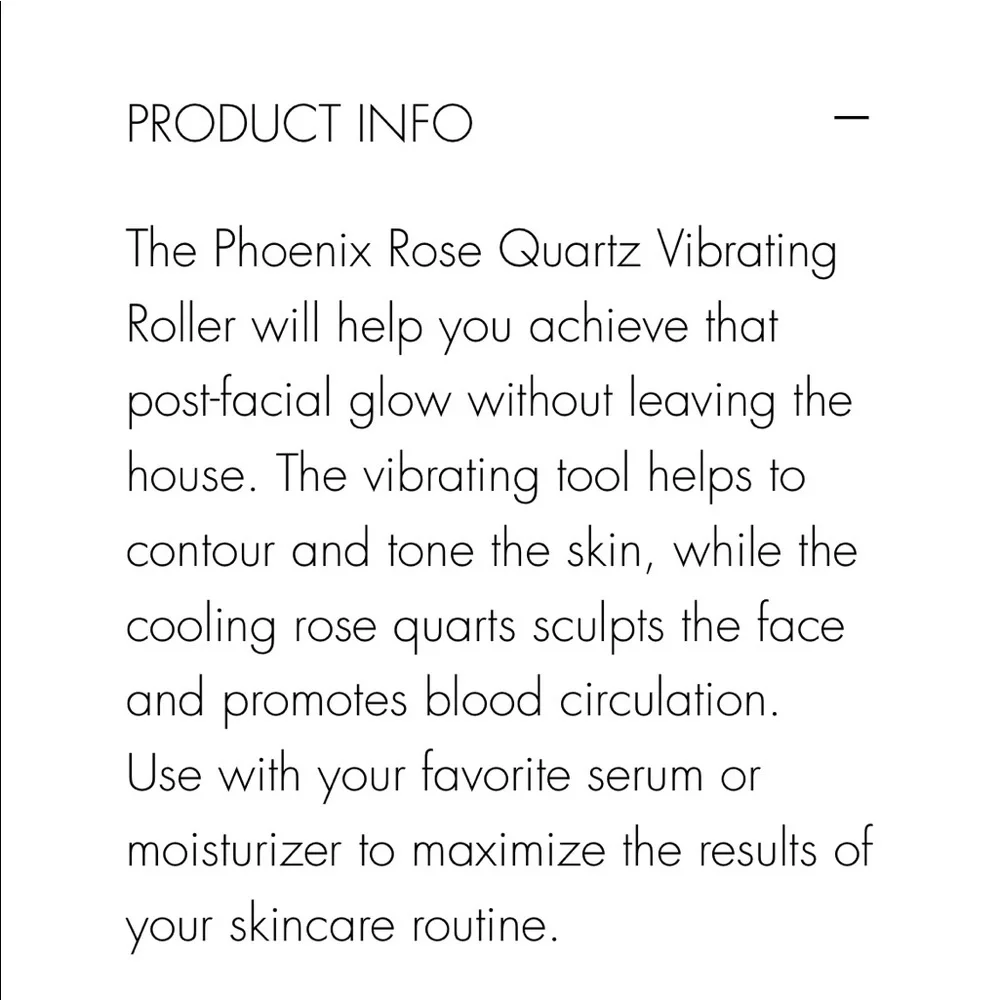 🌹 LUXE + WILLOW PHOENIX Rose Quartz Stone Vibrating Facial Massager Rose Gold